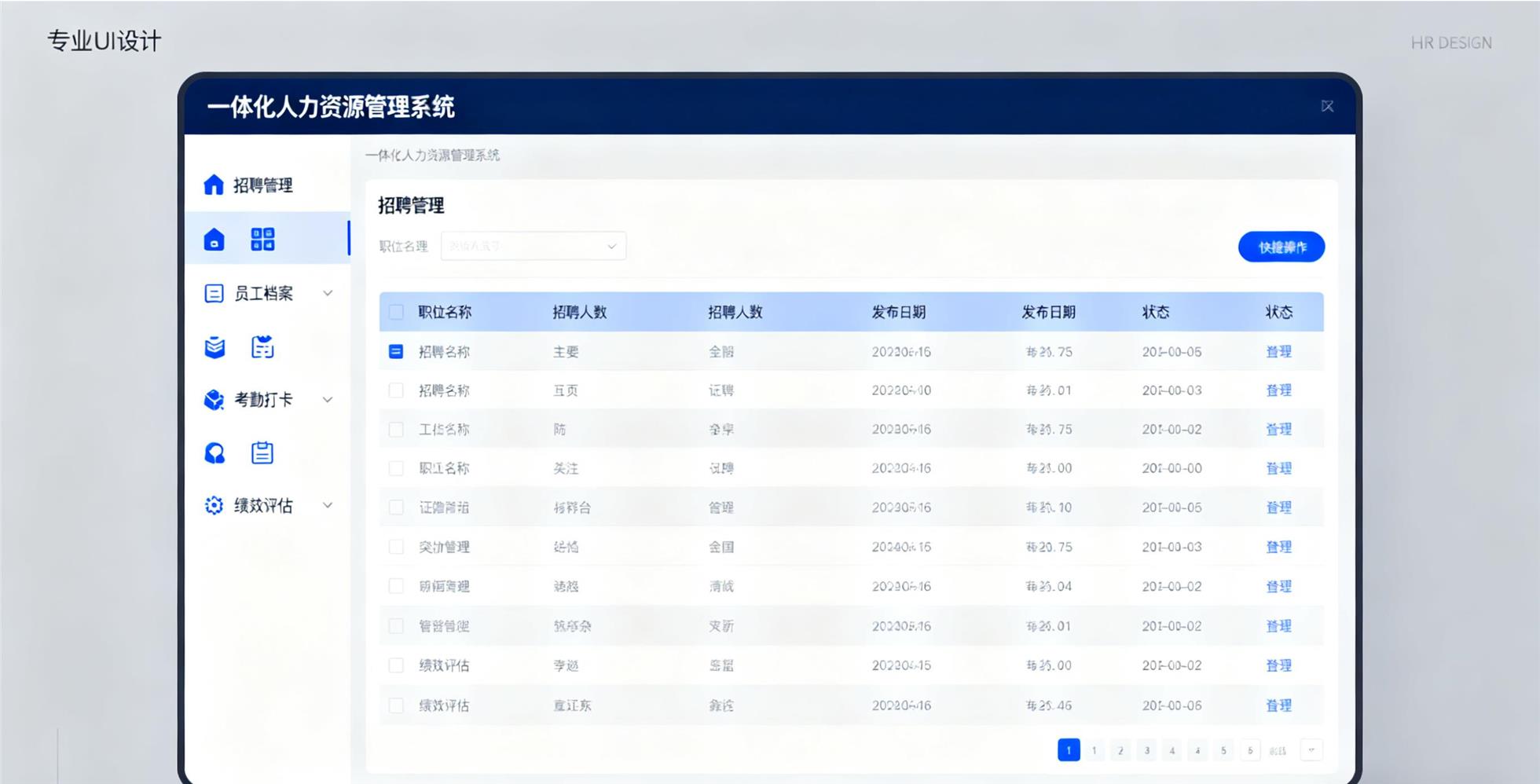 一体化人力资源管理系统（HR）